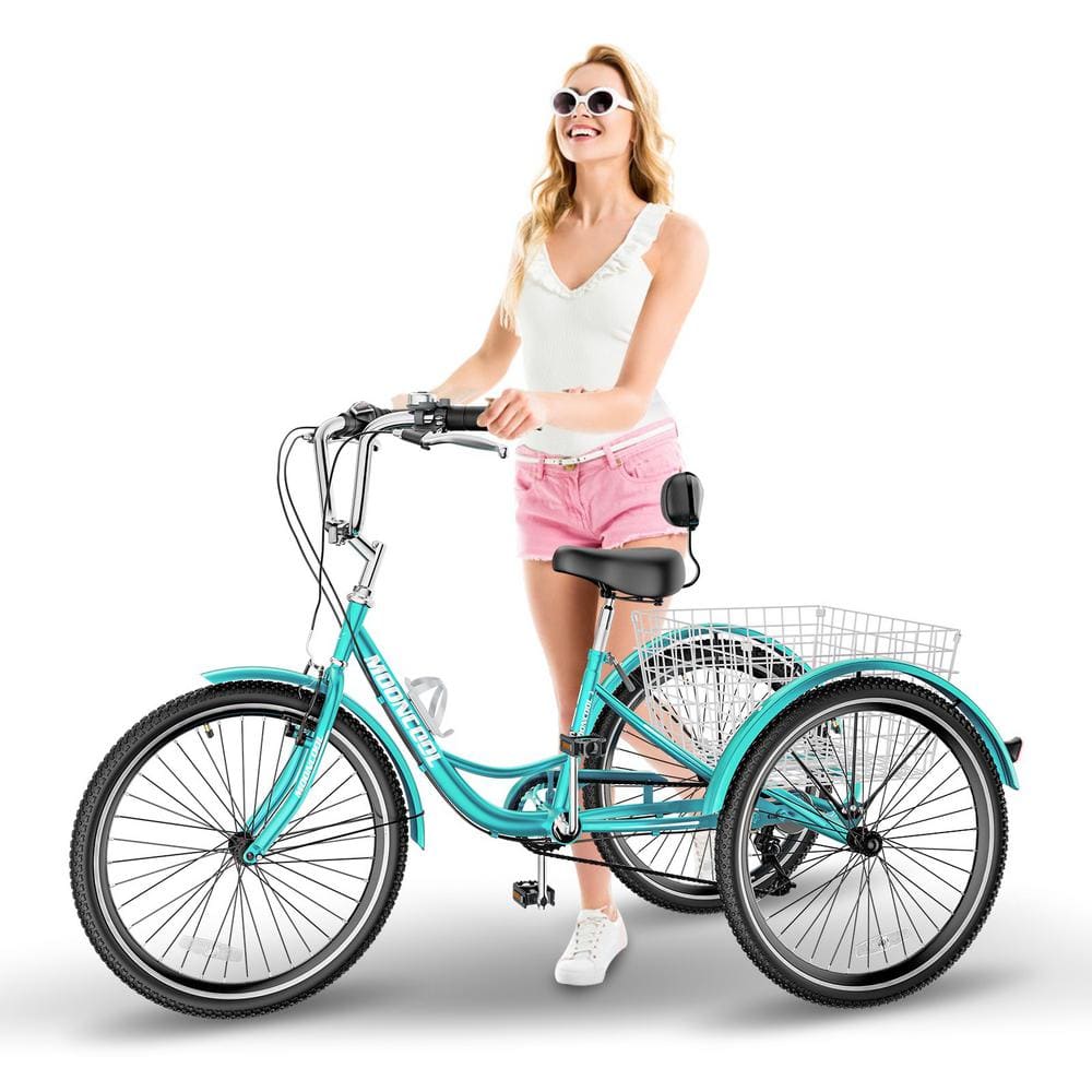 MOONCOOL Adult Tricycle 3-Wheel Bike 24 in