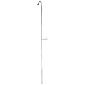Vintage 62 in. Shower Riser with Wall Support in Polished Chrome