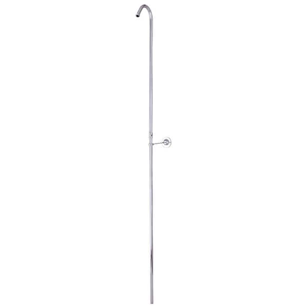 Kingston Brass Vintage 62 in. Shower Riser with Wall Support in Polished Chrome