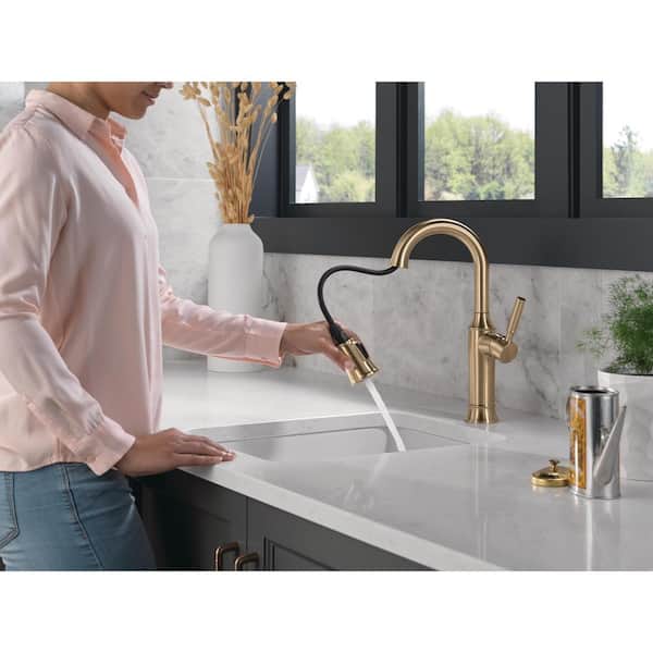 Renaldi Gold Single Handle Bar Faucet in Lumicoat Champagne Bronze