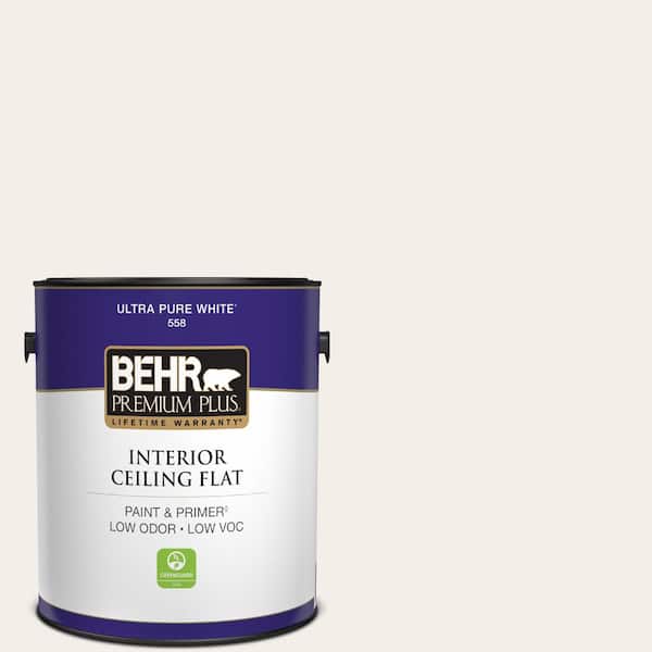 1 gal. #ECC-56-2 White Feather Ceiling Flat Interior Paint