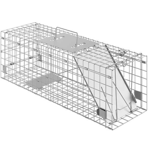 24 in. Humane Live Animal Trap-Galvanized Steel, Folding Design with Handle