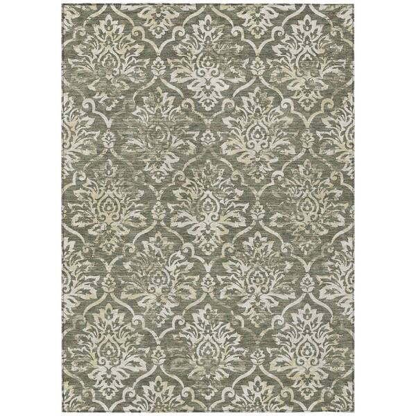Chantille Machine Washable Indoor/Outdoor Abstract ACN3150 Basil 5 ft. x 7 ft. 6 in. Area Rug