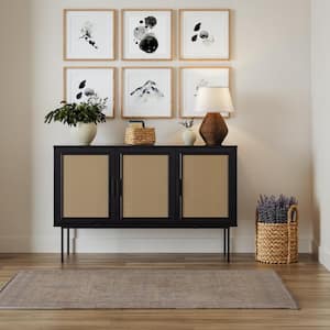 Black Wood 47 in. Sideboard Buffet