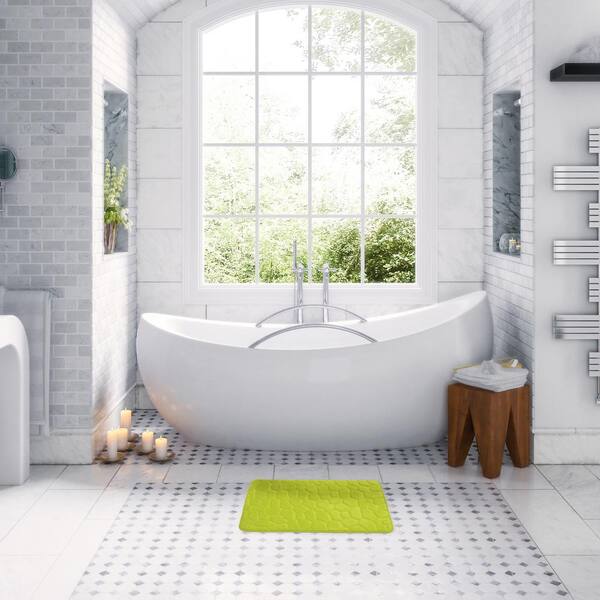 lime green bathroom rugs