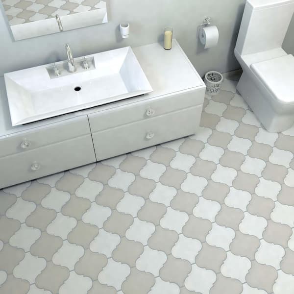 Provenzale Lantern Whiite 7-7/8 in. x 7-7/8 in. Porcelain Floor and Wall Take Home Tile Sample