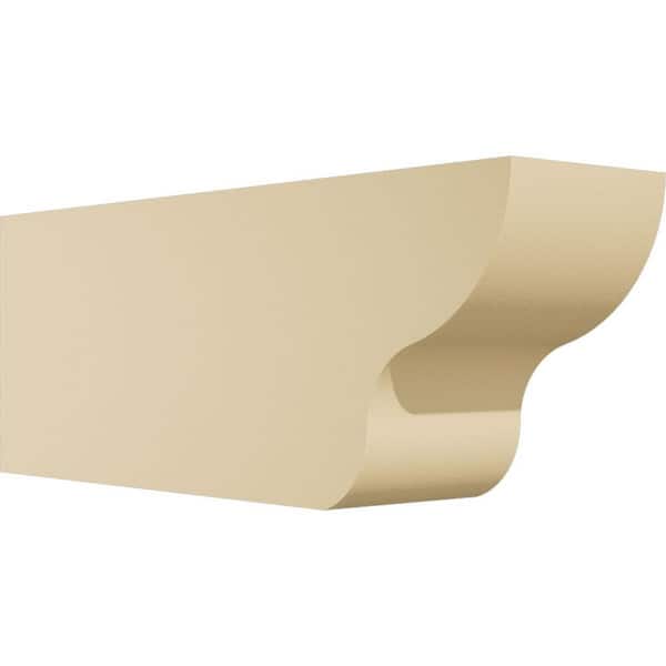Ekena Millwork 4 in. W x 6 in. H x 16 in. L Standard Greensboro Signature Urethane Outlooker Rafter Tail, Primed Tan