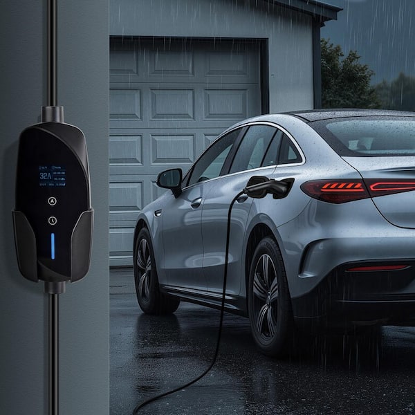 Level 2 EV Charger 32 Amp Adjustable Current 240V Electric Vehicle Charger with 25 ft. Charging Cable NEMA 14-50P Plug