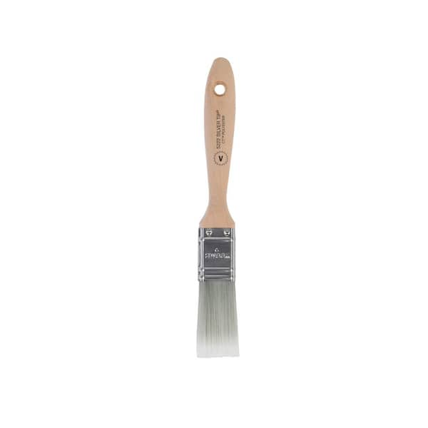1 in. Silver Tip Polyester Flat Brush