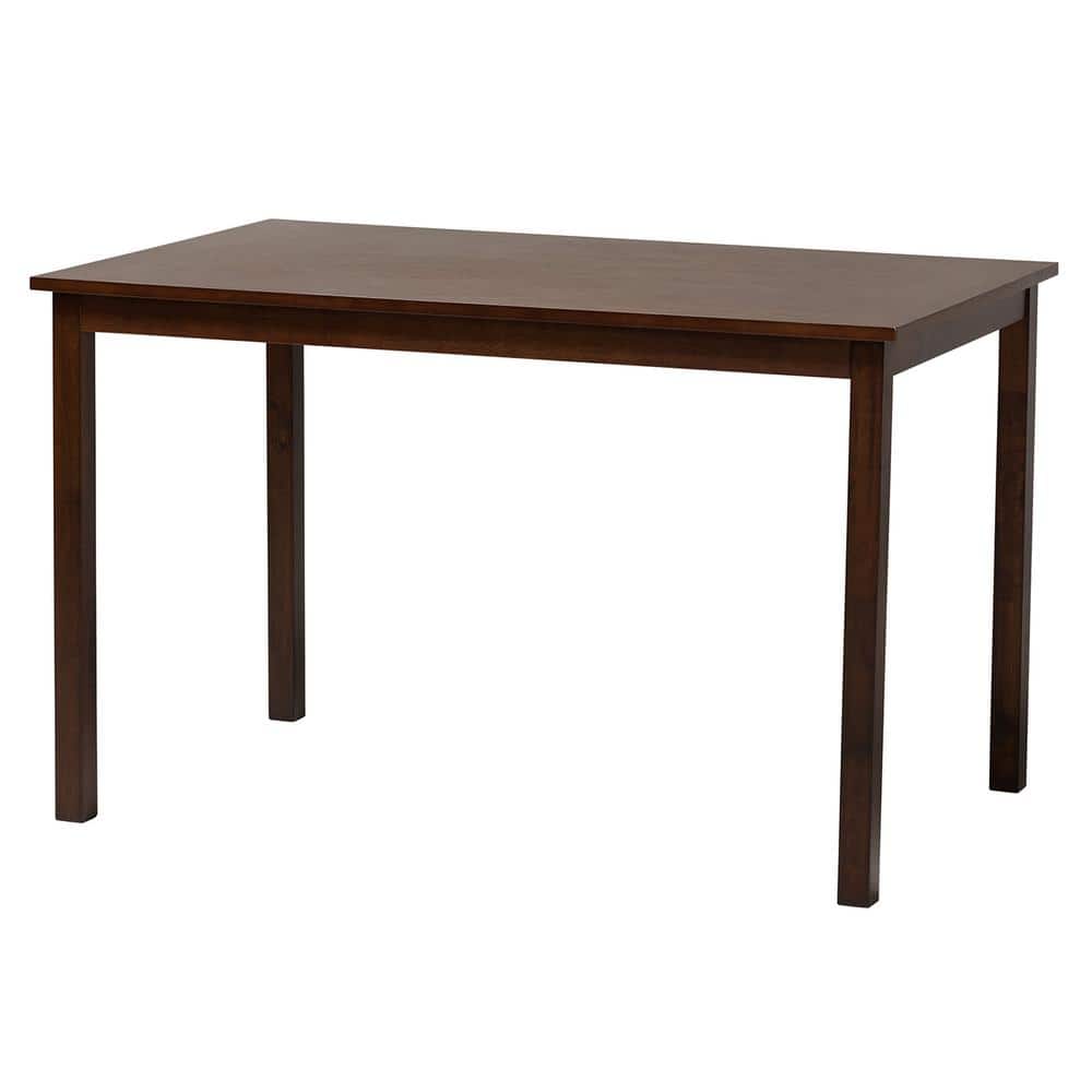Contemporary Andrew Dark Brown Wooden Dining Table