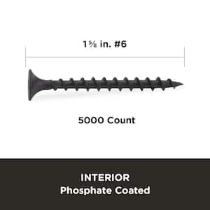#6 1-5/8 in. ProFit Phillips Bugle-Head Coarse Thread Drywall Screws (5000-Pack)