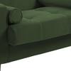 Uixe Mid-Century Modern Green Corduroy Fabric Upholstery Arm Chair with Wood Legs (Set of 2) SF0005-GN-2