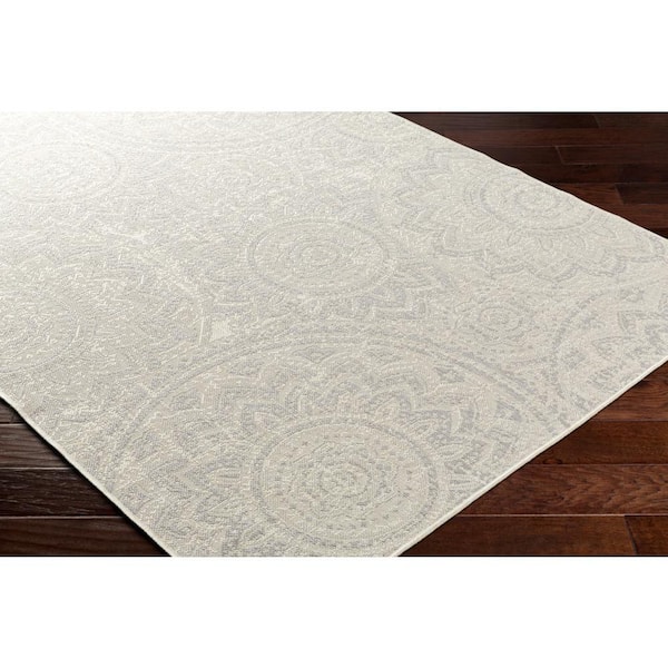 Ravello Cream Paisley 5 ft. x 7 ft. Indoor/Outdoor Area Rug
