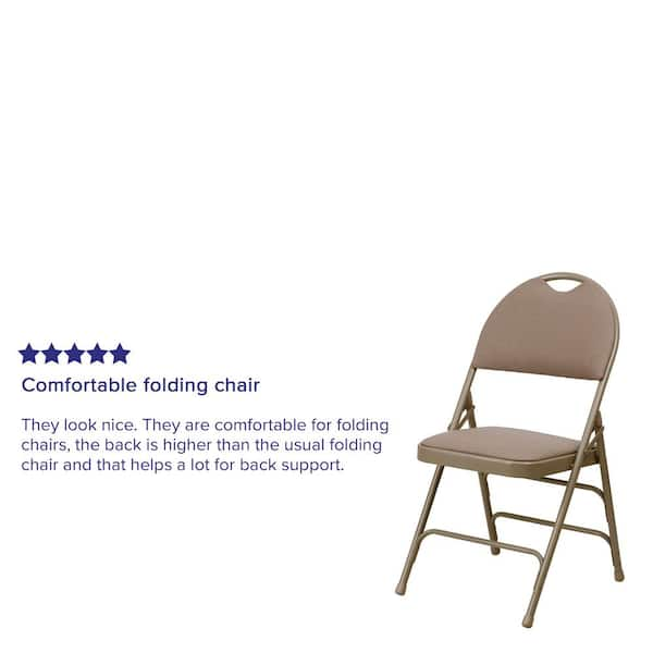 Folding chair with back support hot sale