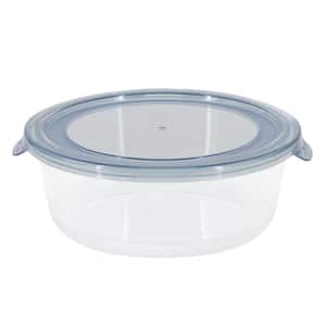 32 Ounce Round Glass Storage Container in Grey