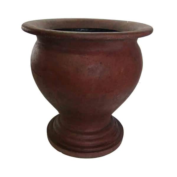 MPG 23 in. D Cast Stone Greek Jar in terracotta finish-DISCONTINUED