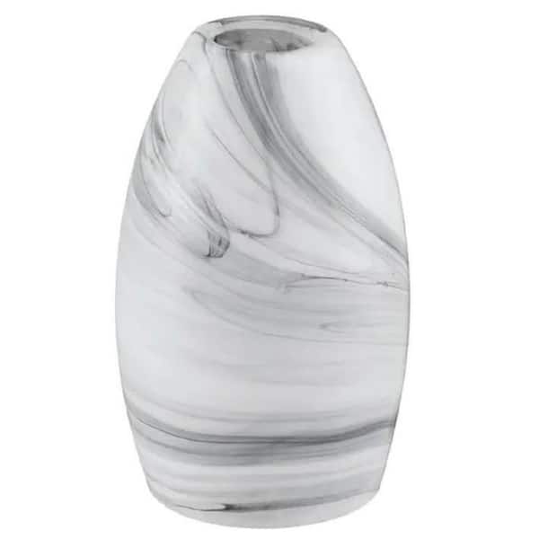 PRIVATE BRAND UNBRANDED 7.72 in Charcoal Swirl Glass SH with 2-1/4 in. Fitter Size