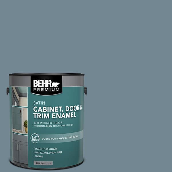 1 gal. #HDC-AC-24 Lyric Blue Satin Enamel Interior/Exterior Cabinet, Door & Trim Paint