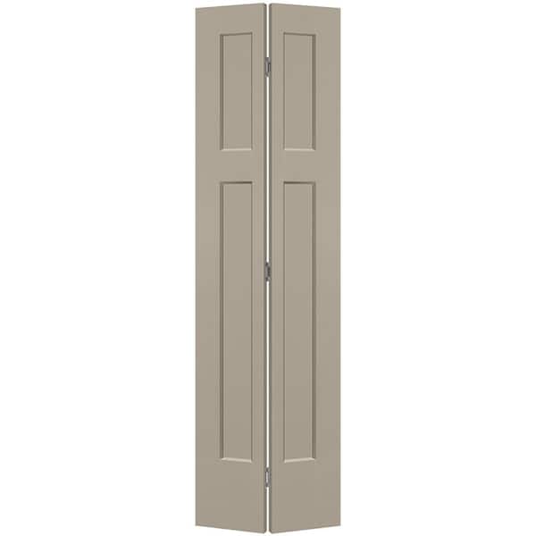 Masonite 24 in. x 80 in. 3-Panel Winslow Hollow Core Smoked Tan Molded Composite Bi-Fold Door