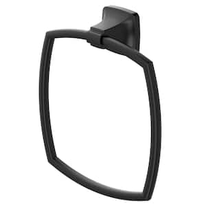 Townsend Wall Mounted Towel Ring in Matte Black