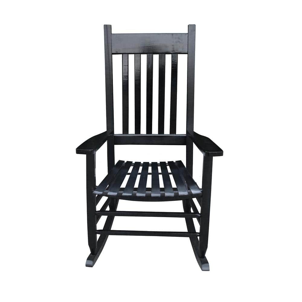 Black Wood Rocker Chair