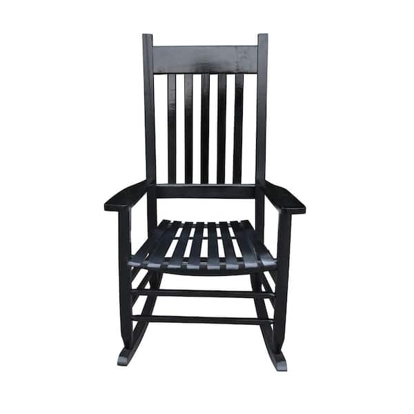 Black Wood Rocker Chair