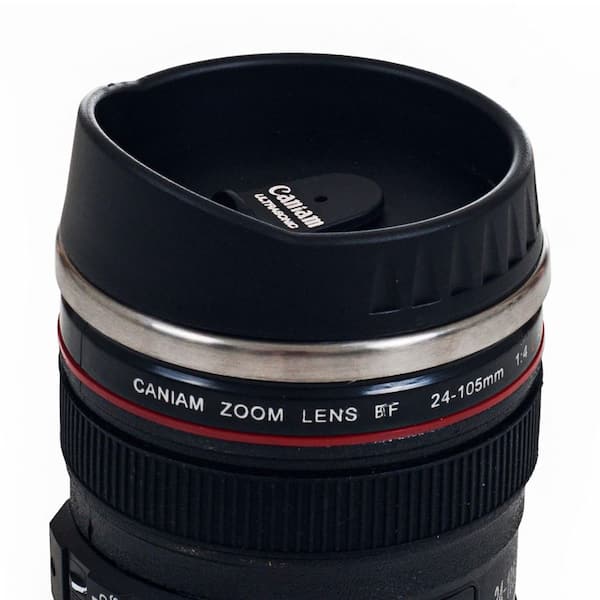Whetstone 12 oz. Black Stainless Steel Camera Lens Coffee Mug 82-260FQ -  The Home Depot