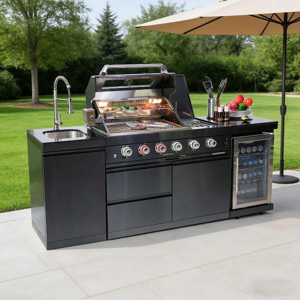 Daheat 46 in. 4-Burner 72000 BTU Propane Gas Grill Island Outdoor