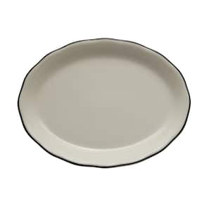 11.625 in. Manhattan Black Porcelain Platters (Set of 12)