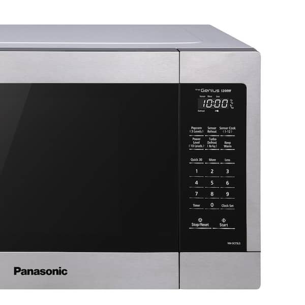 Black Renewed Panasonic NN-SN75LB Countertop Microwave oven with Cyclonic Wave Inverter 1.6 cft Genius Sensor 1250W of Cooking Power 