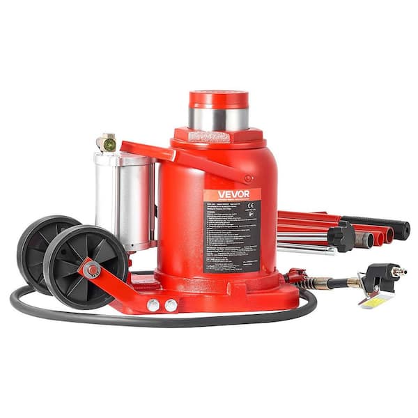 Air Hydraulic Bottle Jack, 50 Ton (110231.5 lbs. ) Capacity, 10.4-16.1 In. Lifting Range, Heavy Duty Welded Bottle Jack