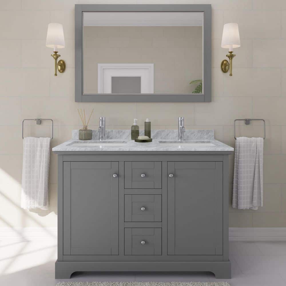 Wyndham Collection Avery 48 in. W x 22 in. D Double Vanity in Dark