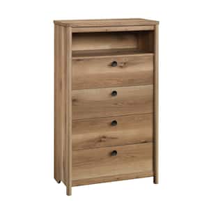 Dover Edge 4-Drawer Timber Oak Chest of Drawers 54.134 in. x 32.126 in. x 17.244 in.