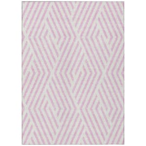 Chantille ACN550 Pink 9 ft. x 12 ft. Machine Washable Indoor/Outdoor Geometric Area Rug