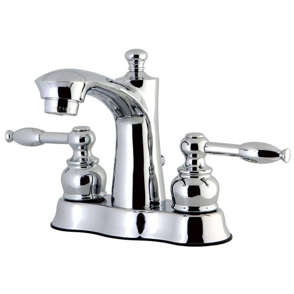 Kingston Brass 4 in. Centerset 2-Handle Bathroom Faucet in Polished Chrome