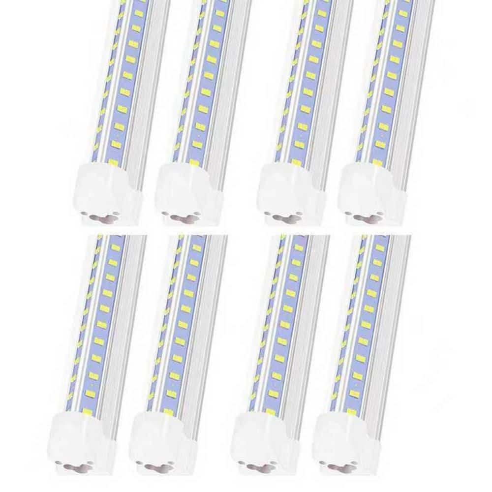 8-Pack 4 ft. 50-Watt Led White Shop Lights, Linkable Integrated V-Shape for Shop Garage Warehouse Workbench & Workshop price history on PriceWatchPro