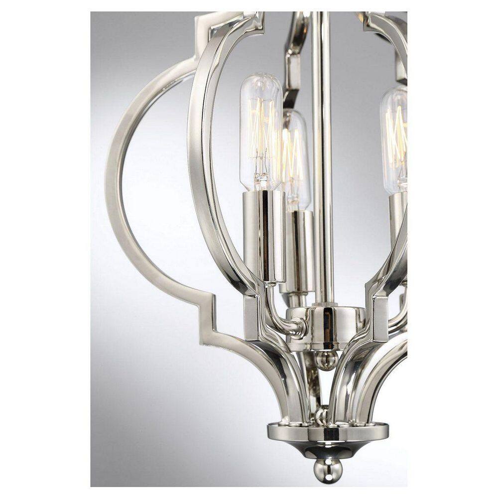 Polished Nickel 16" Farmhouse 3-Light Ceiling Pendant