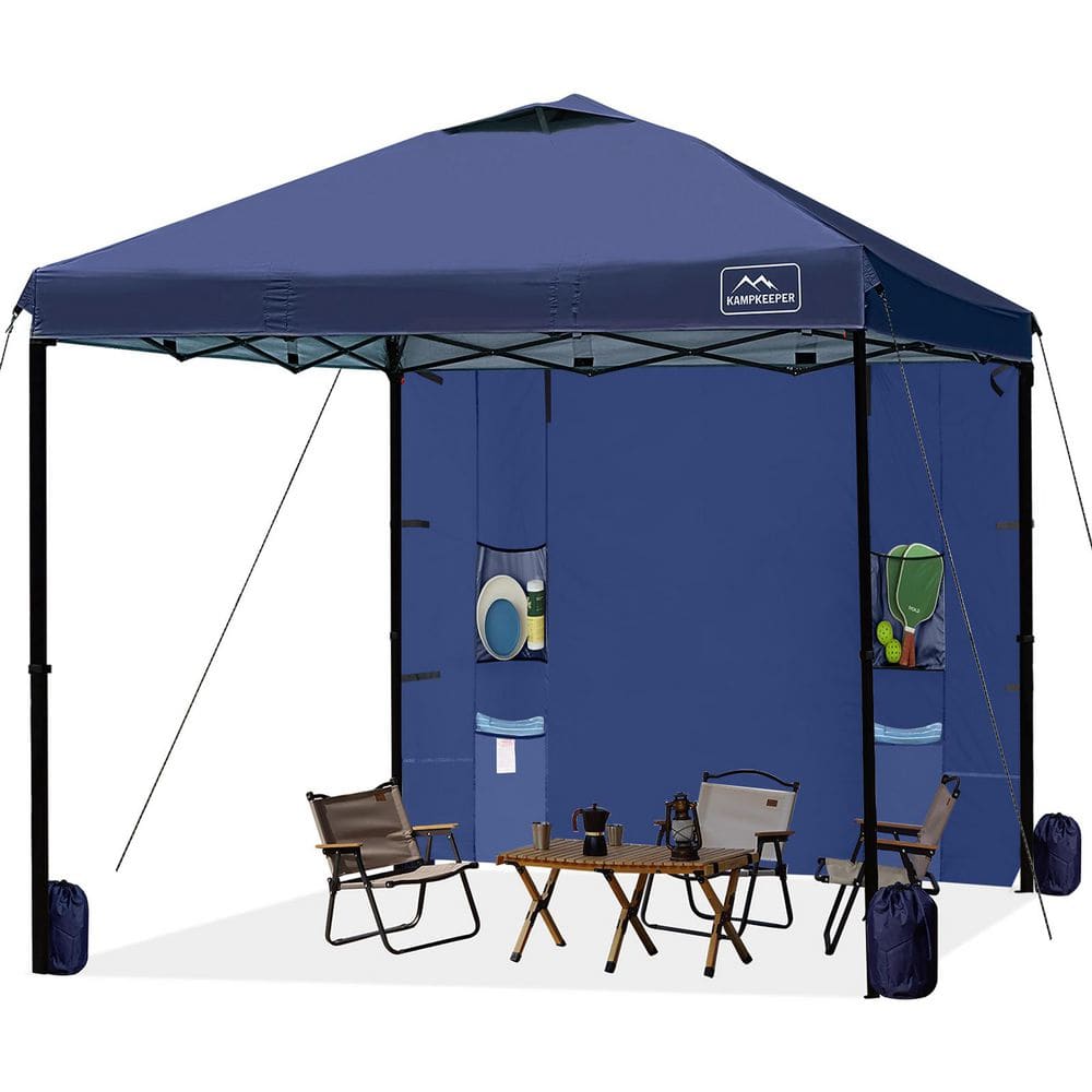 10 ft. x 10 ft. Navy Blue Pop-Up Adjustable Height Canopy Tent with 1 Removable Sidewalls and Storage Bag price history on PriceWatchPro