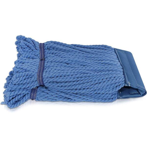 57 in. Blue Microfiber Wet String Mop with An Extra Mop Head HP01RY6L01 -  The Home Depot