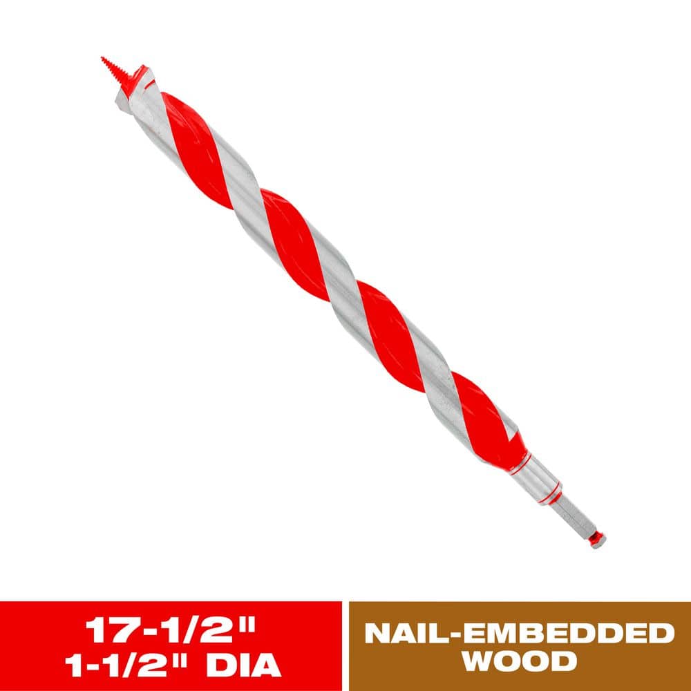 1-1/2 in. x 17-1/2 in. Carbide Auger Drill Bit for Wood and Nail-Embedded Wood price history on PriceWatchPro