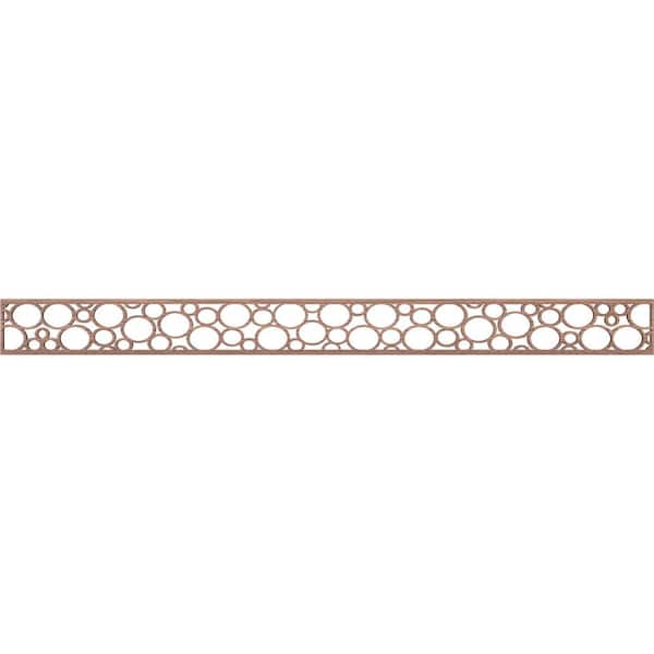 Ekena Millwork Hemingway Fretwork 0.25 in. D x 46.375 in. W x 4 in. L Walnut Wood Panel Moulding