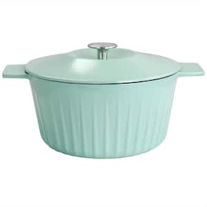 5 qt. Enameled Cast Iron Round Dutch Oven with Lid in Ice Mint