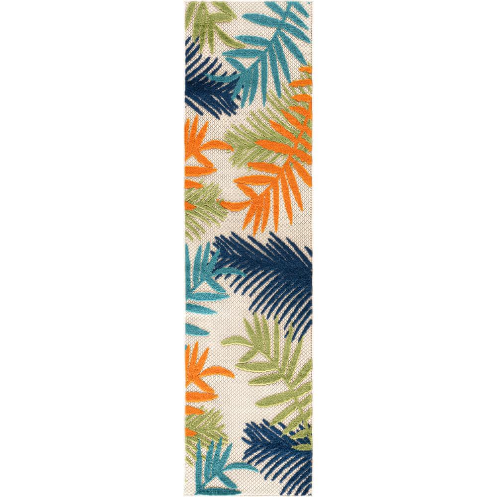 Evora Palm Frond Multi 2 ft. x 7 ft. Runner Rug Indoor/Outdoor price history on PriceWatchPro