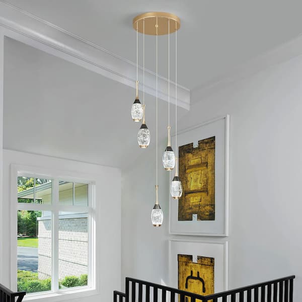 ZHLWIN Home Lighting 30W 5-Light BlackGold Modern Mini LED