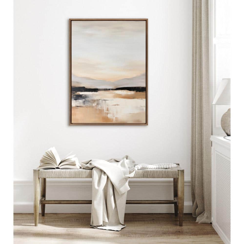 Gold Framed Abstract Landscape Canvas Art, 31.5x41.5