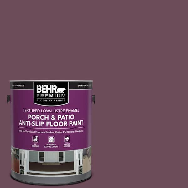 1 gal. #PPU1-20 Spiced Plum Textured Low-Lustre Enamel Interior/Exterior Porch and Patio Anti-Slip Floor Paint