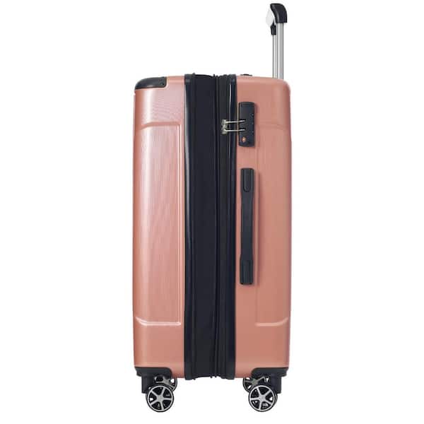 Tatahance 29.5 in. Rose Pink Lightweight ABS Hardshell Expandable