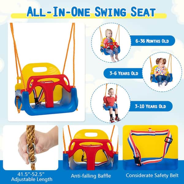 Amazon.com: Costzon 660 lbs Swing Sets for Backyard, 3-in-1
