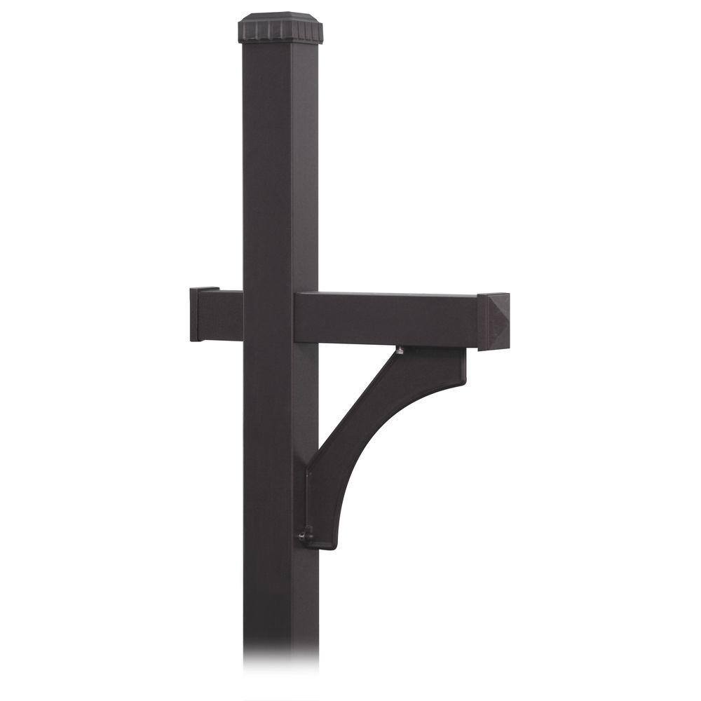 Deluxe 1-Sided In-Ground Mounted Mailbox Post for Rural Mailboxes