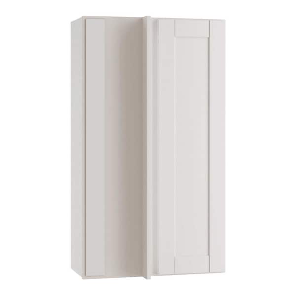 Home Decorators Collection Washington Vesper White Plywood Shaker Assembled Corner Kitchen Cabinet Soft Close 24 in W x 12 in D x 42 in H